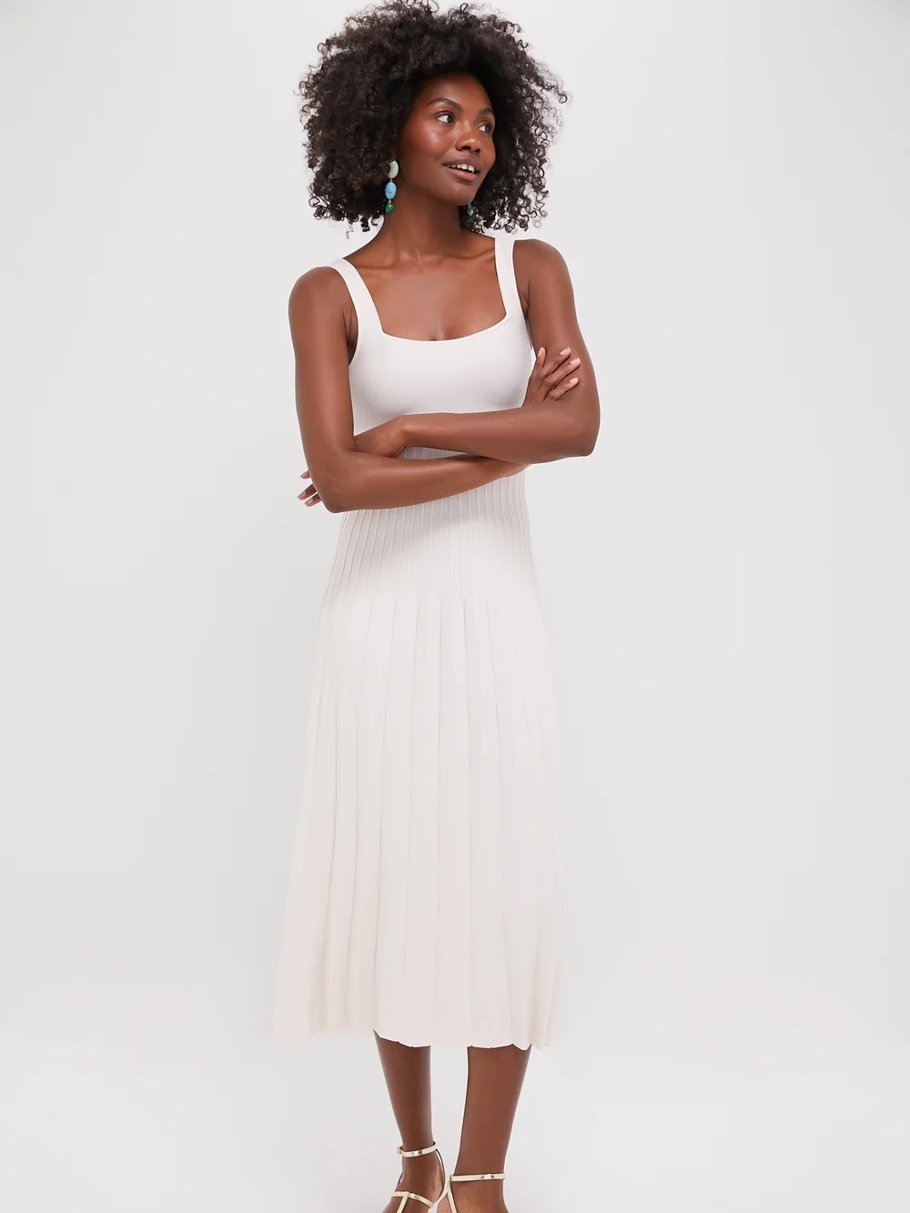 STAUD Ecru Ellison Dress